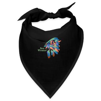 save winnetou,winnetou,indianer,Federn,Häuptling - Bandana - Schwarz - Vorne