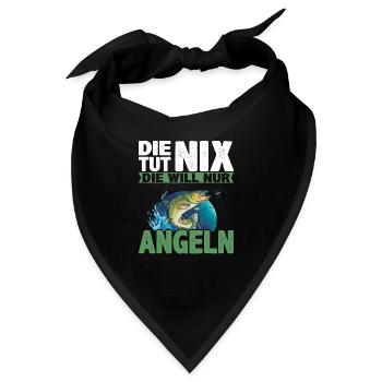 Damen Die tut nix die will nur angeln | Anglerin - Bandana - Schwarz - Vorne
