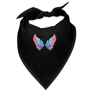 angelwings,engelsflügel,graffiti,malerei,bunt - Bandana - Schwarz - Vorne