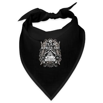 Saalbach T-Shirt Design Team Apres Ski - Bandana - Schwarz - Vorne