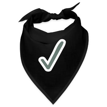 Häkchen Icon Skizze - Bandana - Schwarz - Vorne