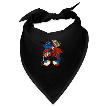Philippinisch-amerikanische Freundschaft - Bandana - Schwarz - Vorne