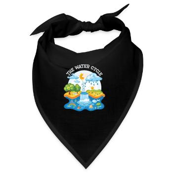 Der Wasserkreislauf - Meterologie Wettervorhersage - Bandana - Schwarz - Vorne