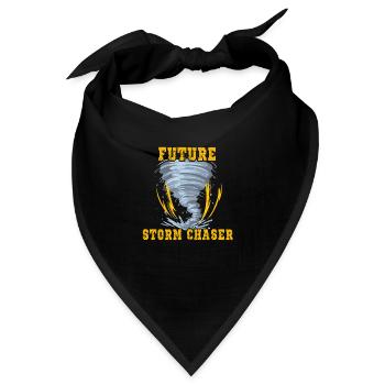 Zukünftige Sturmjäger - Wolkengucker Wettermann - Bandana - Schwarz - Vorne