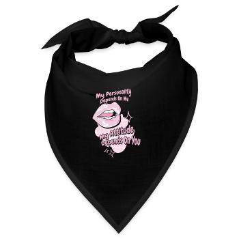 Meine Persönlichkeit Hängt Von Mir Ab Einstellung - Bandana - Schwarz - Vorne