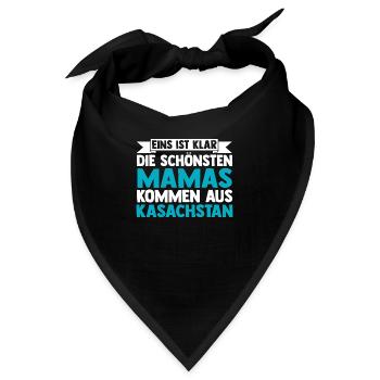 Kasachen Mama Mutter Kasachstan - Bandana - Schwarz - Vorne