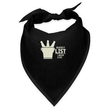 Bucket List Bier Eiskalt Party Spaß für - Bandana - Schwarz - Vorne