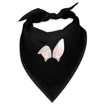 Hasenohren von Kaninchen - Bandana - Schwarz - Vorne