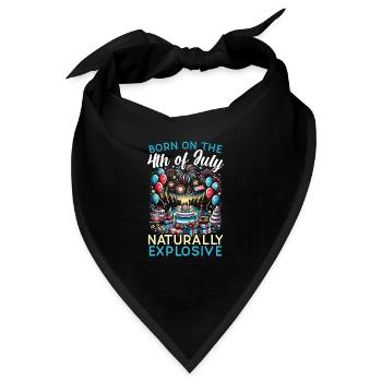 Vierter Juli Geburtstag Patriotisch 4. Juli Usa - Bandana - Schwarz - Vorne