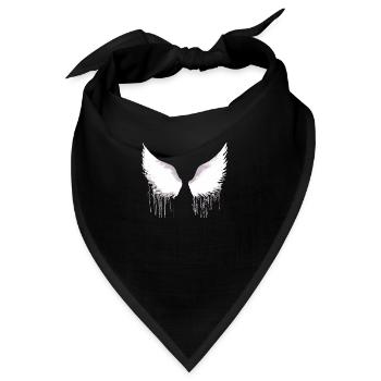 Flügel,angelwings, engelsflügel,weiss, graffiti - Bandana - Schwarz - Vorne