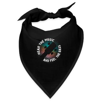 Du hörst die Musik aber Du fühlst den Bass - Bandana - Schwarz - Vorne