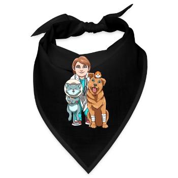 Tierärztin für eine Tierärztin und Tierarzt - Bandana - Schwarz - Vorne