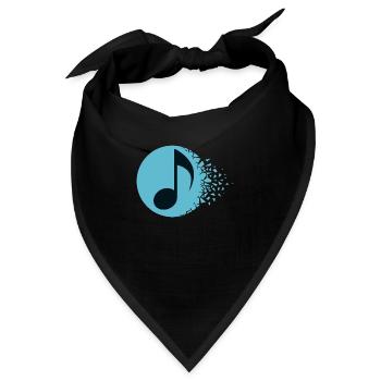 Abstrakter Klangausbruch - Bandana - Schwarz - Vorne