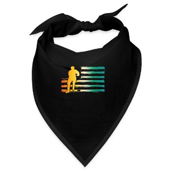 Eishockeyspieler Eishockey - Bandana - Schwarz - Vorne