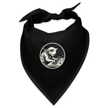 Space Synth Katze - Bandana - Schwarz - Vorne