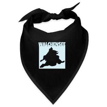 Walchensee - Silhouette - Bandana - Schwarz - Vorne