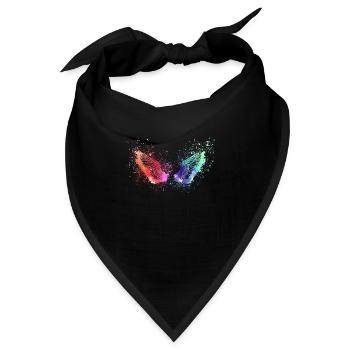 angelwings,flügel,aquarell,graffiti,engelsflügel - Bandana - Schwarz - Vorne