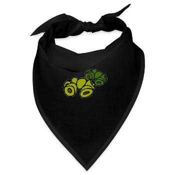 verschiedene Oliven - Bandana - Schwarz - Vorne