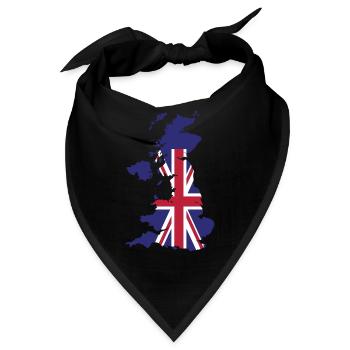 Großbritannien - Bandana - Schwarz - Vorne