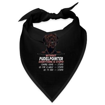 Ohne Pudelpointer ist alles doof - Bandana - Schwarz - Vorne