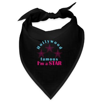 Hollywood-Star - Bandana - Schwarz - Vorne