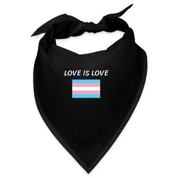 Trans-Flagge Liebe ist Liebe - Bandana - Schwarz - Vorne