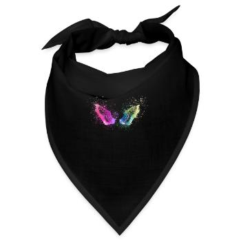 angelwings,flügel,aquarell,bunt,engelsflügel - Bandana - Schwarz - Vorne