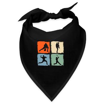 Baseballspieler Baseball - Bandana - Schwarz - Vorne