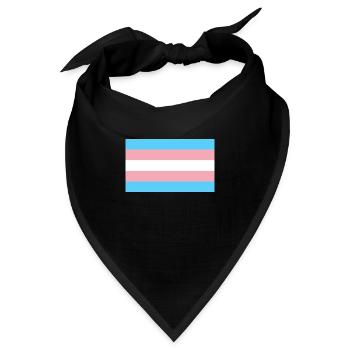 Trans-Flagge - Bandana - Schwarz - Vorne