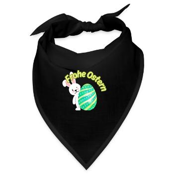 Frohe Ostern - Bandana - Schwarz - Vorne