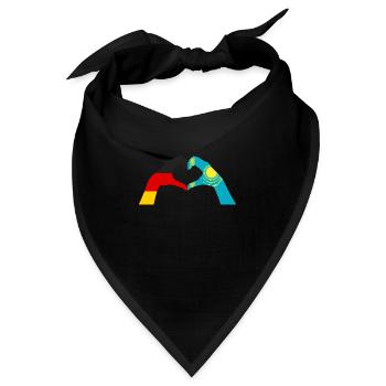 Kasachen Deutschland Kasachstan - Bandana - Schwarz - Vorne