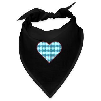Bayrisches Herz als Patches - Bandana - Schwarz - Vorne