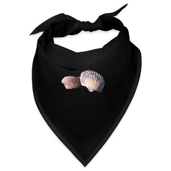 Muscheln, Muscheln, Strand, Meer,Urlaub - Bandana - Schwarz - Vorne