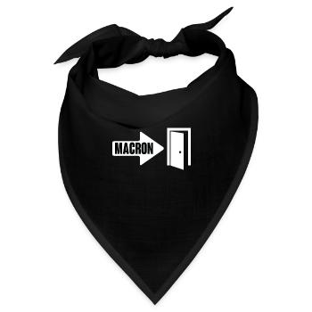 Macron trägt es - Bandana - Schwarz - Vorne