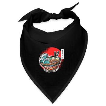 Ramen Bowl Wave Japanische Nudelsuppe - Bandana - Schwarz - Vorne