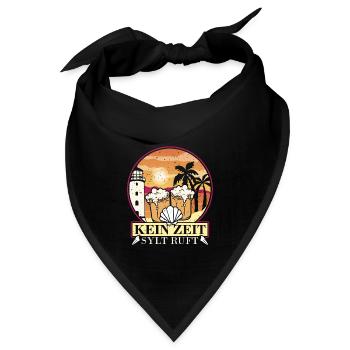Ich muss gar nichts außer nach Sylt und abfeiern - Bandana - Schwarz - Vorne