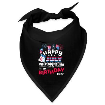 Es Ist Der 4. Juli Und Ja, Ich Habe Geburtstag. - Bandana - Schwarz - Vorne