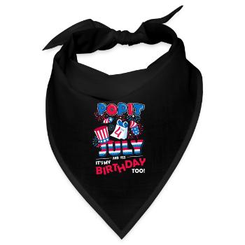 Es Ist Der 4. Juli Und Ja, Ich Habe Geburtstag. - Bandana - Schwarz - Vorne