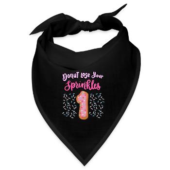 Donut Lose Your Sprinkles 1. Geburtstag | Donut - Bandana - Schwarz - Vorne