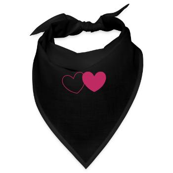 Valentinstag, Valentinstag, Valentinstag - Bandana - Schwarz - Vorne