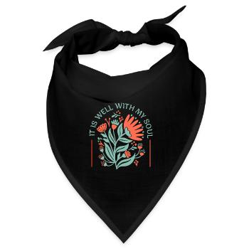 Blumen und seele - Bandana - Schwarz - Vorne