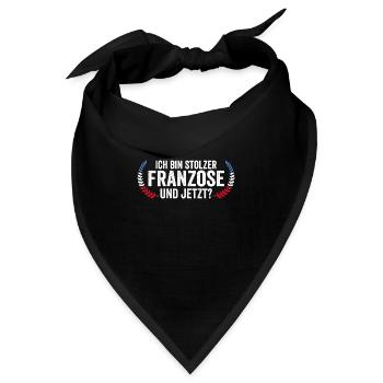 Franzose Französisch Frankreich - Bandana - Schwarz - Vorne