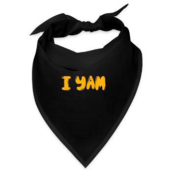 Ich bin mein Süßkartoffel-passendes Paar Thanksgiving - Bandana - Schwarz - Vorne
