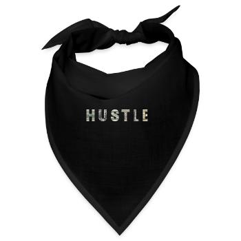 Hustle Money Texture Motivation Inspiration - Bandana - Schwarz - Vorne