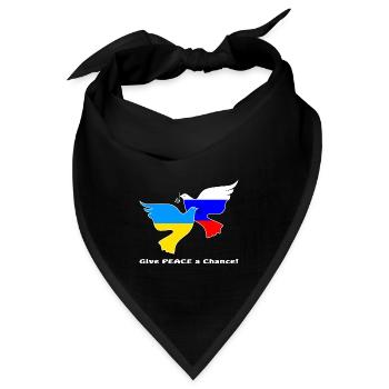 Frieden - Bandana - Schwarz - Vorne