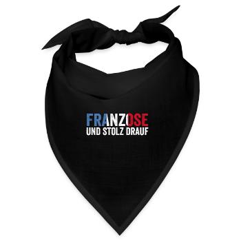 Franzose Französisch Frankreich - Bandana - Schwarz - Vorne