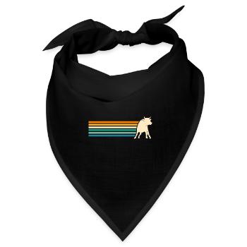 Büffel Rind Ochsen - Bandana - Schwarz - Vorne