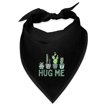 HUG ME / Kaktus - Bandana - Schwarz - Vorne