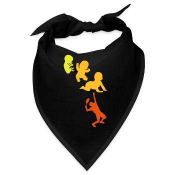 Evolution Mensch Männer Sport tennis2 - Bandana - Schwarz - Vorne