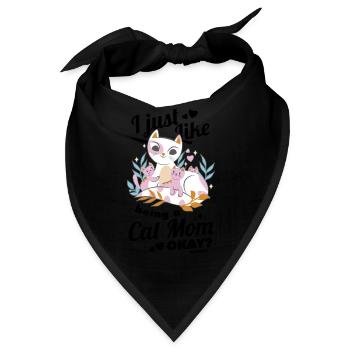 Katzenmama - Bandana - Schwarz - Vorne